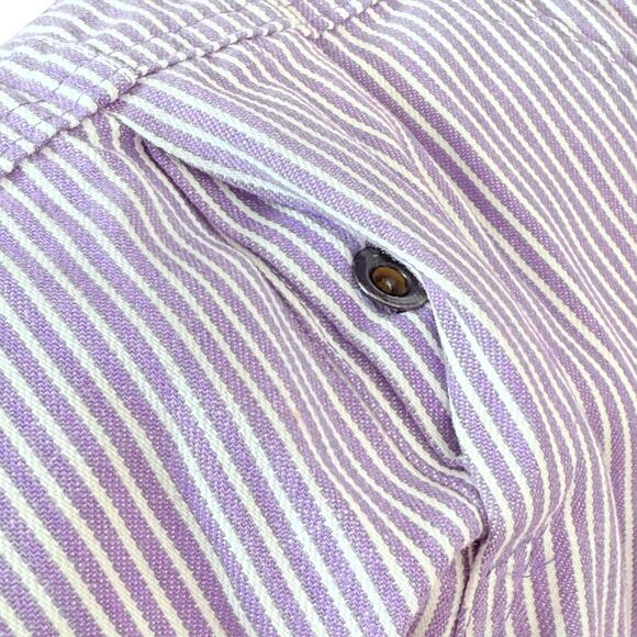 Vintage 70s 80s OshKosh Vestbak Purple Railroad Stripe Overalls USA Made 2T 3T - Picture 9 of 10